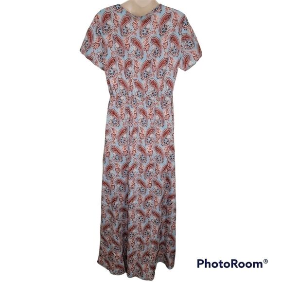 Oc Order Plus Nwt paisley faux wrap maxi dress large - Picture 2 of 7